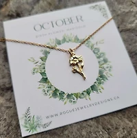 October Birth Flower Necklace