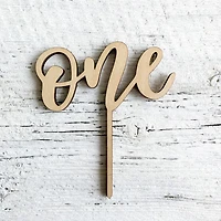 One Wooden Cake Topper - Etch'd Designs