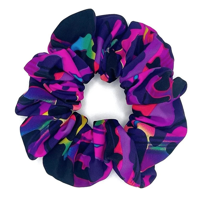 Rainbow Leopard Print Scrunchie