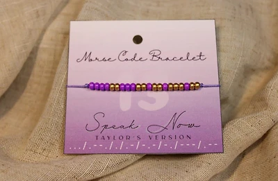 Speak Now Swift Morse Code Bracelet