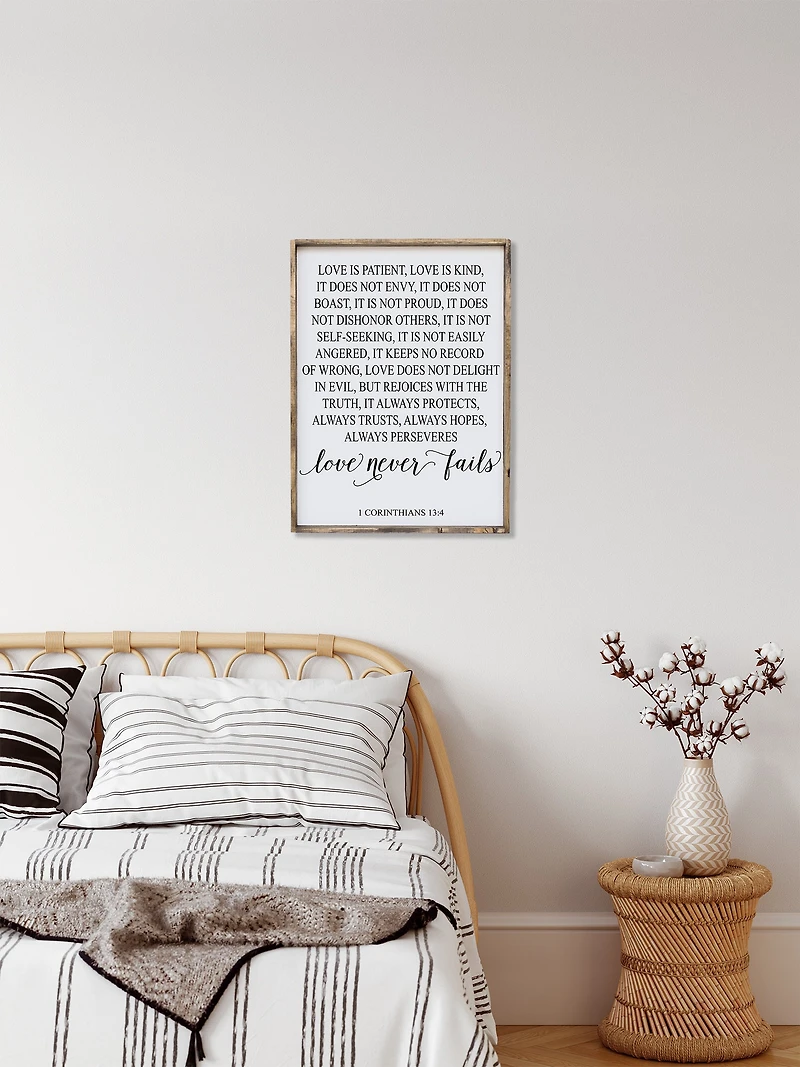 Corinthians Verse (18x24) Wooden Sign - William Rae Designs
