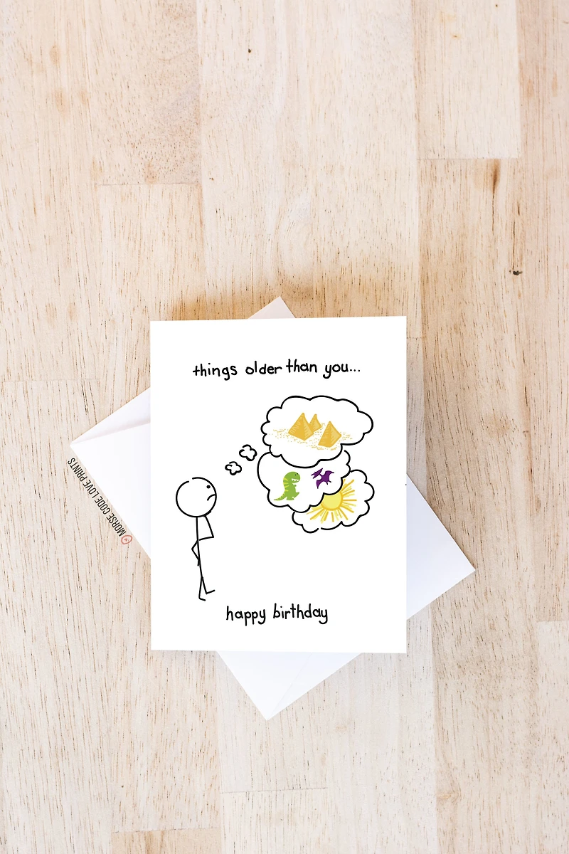 Things Older Than You Card - Morse Code Love Prints