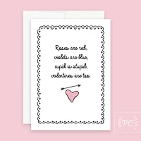 Roses Are Red Cupid Is Stupid / Card - Prairie Chick Prints