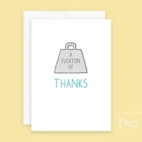 A Fuckton Of Thanks Card - Prairie Chick Prints