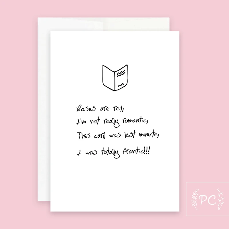 Rose Are Red Card - Prairie Chick Prints