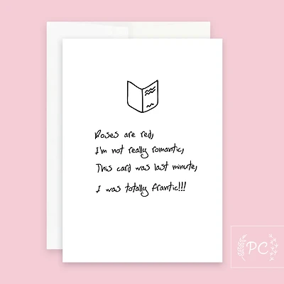 Rose Are Red Card - Prairie Chick Prints