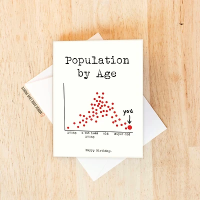 Graph Super Old Card - Morse Code Love Prints