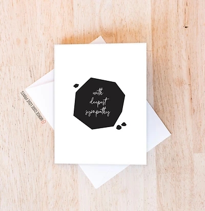 With Deepest Sympathy Card - Morse Code Love Prints