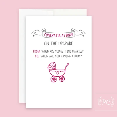 Congratulations on The Upgrade Card - Prairie Chick Prints