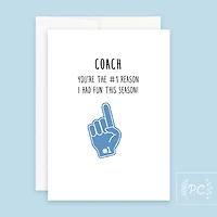 Coach You're The #1 Reason Card - Prairie Chick Prints