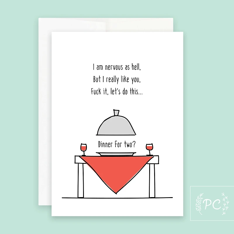Dinner For Two? Card- Prairie Chick Prints