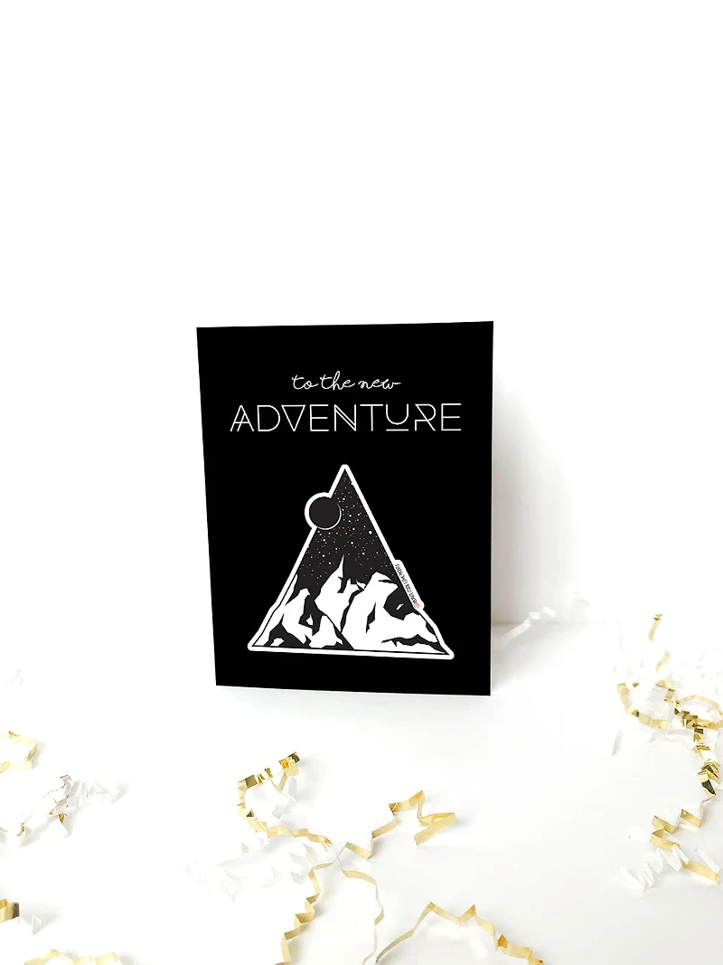 New Adventure Card + Sticker - Morse Code Love Prints