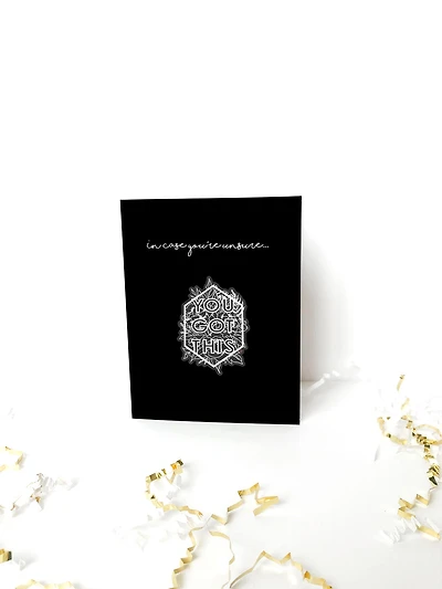 You Got This Card + Sticker - Morse Code Love Prints