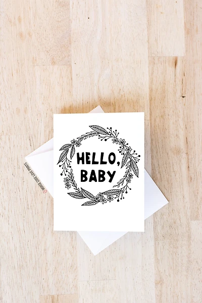 Hello Baby Card - Morse Code Love Prints