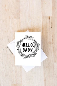 Hello Baby Card - Morse Code Love Prints