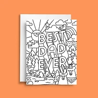 Best Dad Ever / Colouring Card - Natasia Makes