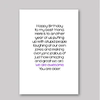 Best Friend Birthday Card - What She Said Creatives