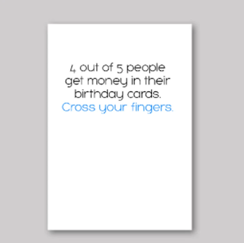 Birthday Money Card - What She Said Creatives