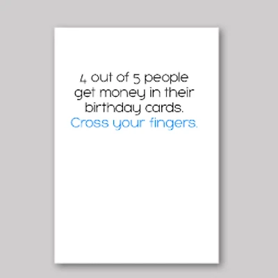 Birthday Money Card - What She Said Creatives
