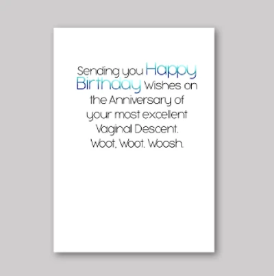 Birthday Woosh Card - What She Said Creatives