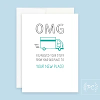 Omg New Place Card - Prairie Chick Prints