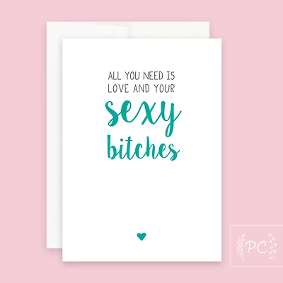 Sexy Bitches Card - Prairie Chick Prints