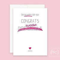Congrats Pregzilla Card - Prairie Chick Prints