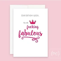 Dear Birthday Queen Card - Prairie Chick Prints