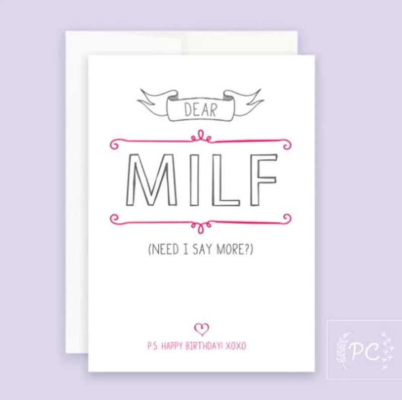 Dear MILF Card - Prairie Chick Prints