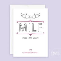 Dear MILF Card - Prairie Chick Prints