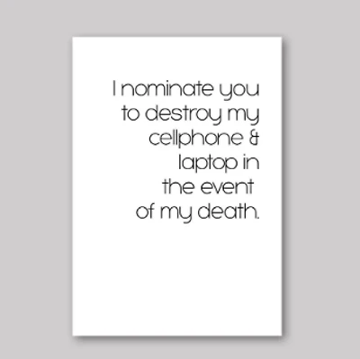 Destroy My Cellphone Card - What She Said Creatives