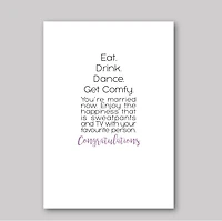 Eat Drink Dance Card - What She Said Creatives