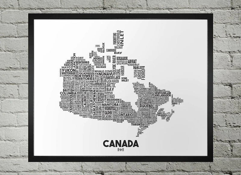 Canada Map - Damon D Chan Map Designs
