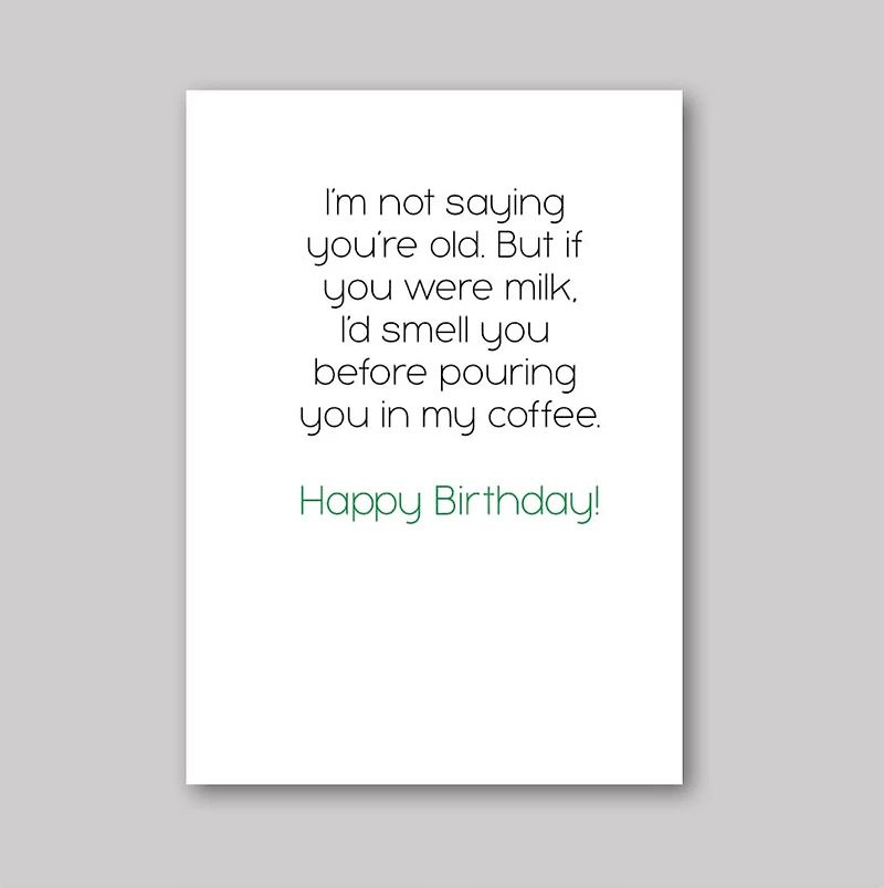 Spoiled Milk Card - What She Said Creatives