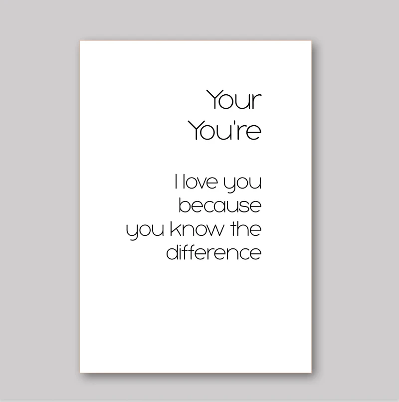 Grammar Love Card - What She Said Creatives