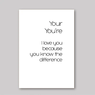Grammar Love Card - What She Said Creatives