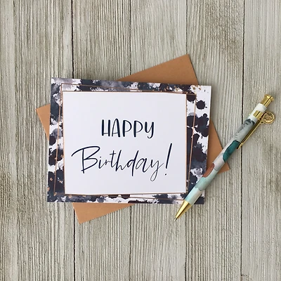 Happy Birthday Blue Card - Loft Designs Canada