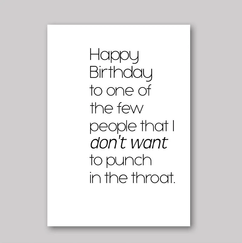 Birthday Throat Card - What She Said Creatives