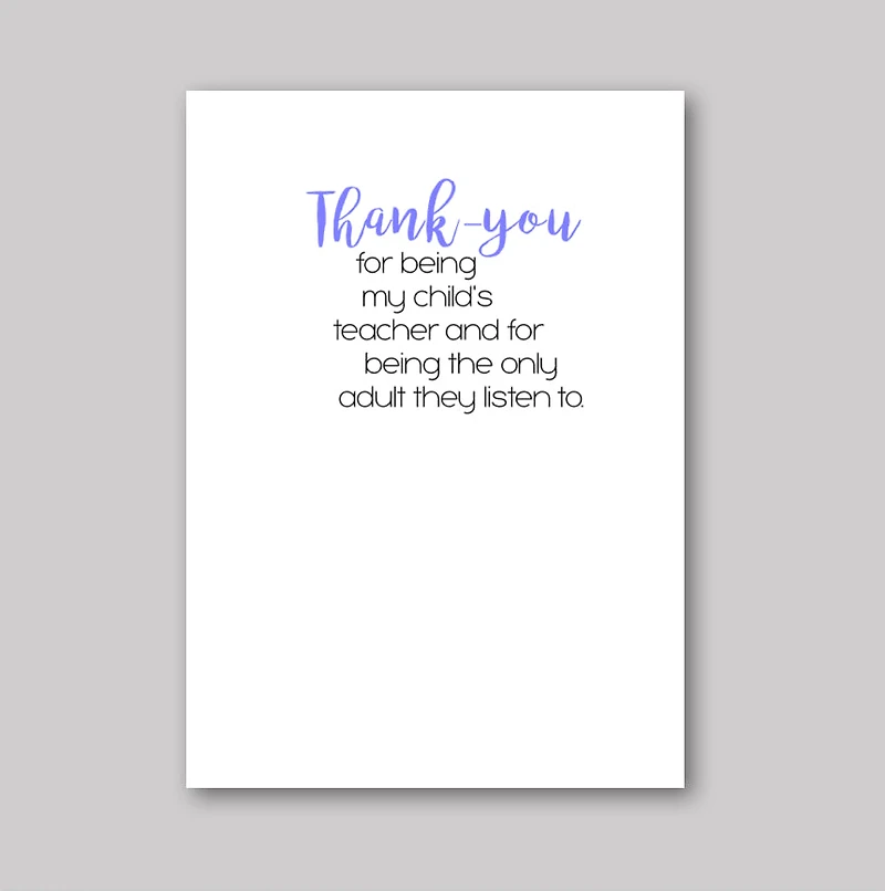 Thank Teacher Card - What She Said Creatives