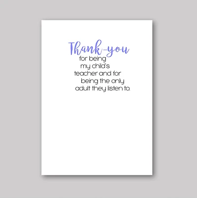 Thank Teacher Card - What She Said Creatives