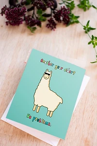 No Probllama Card - Morse Code Love Prints