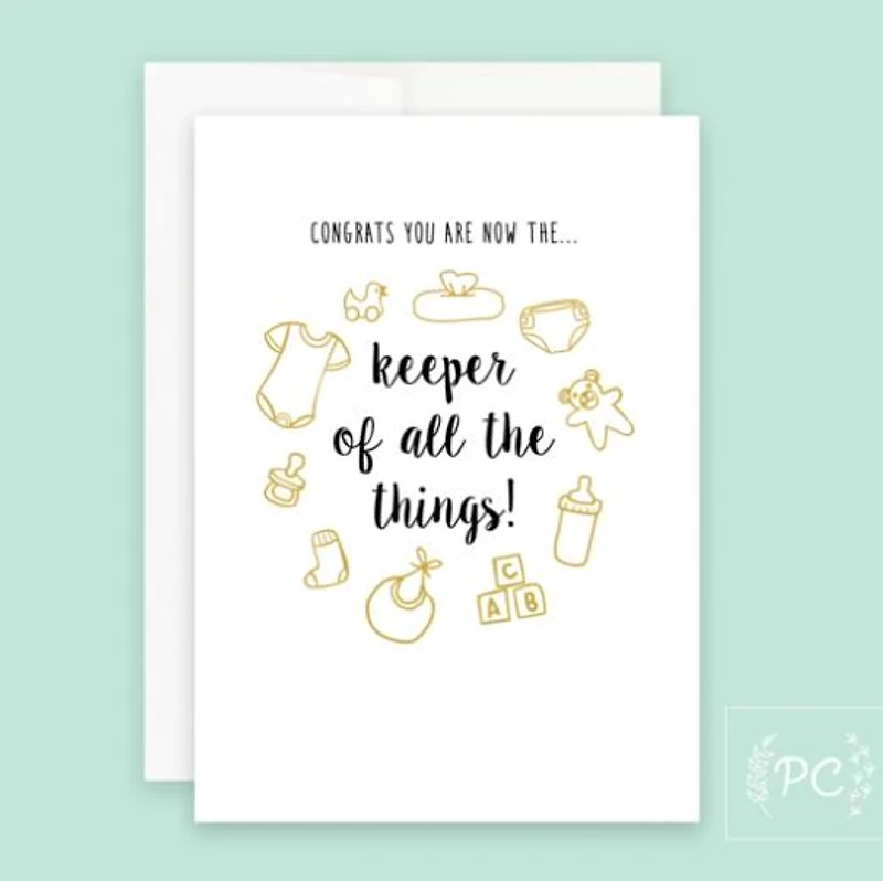 Keeper Of All The Things Card - Prairie Chick Prints