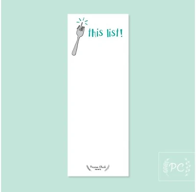 Fork This List Notepad - Prairie Chick Prints