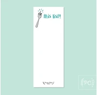 Fork This List Notepad - Prairie Chick Prints
