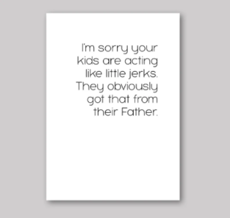 From Their Father Card - What She Said Creatives