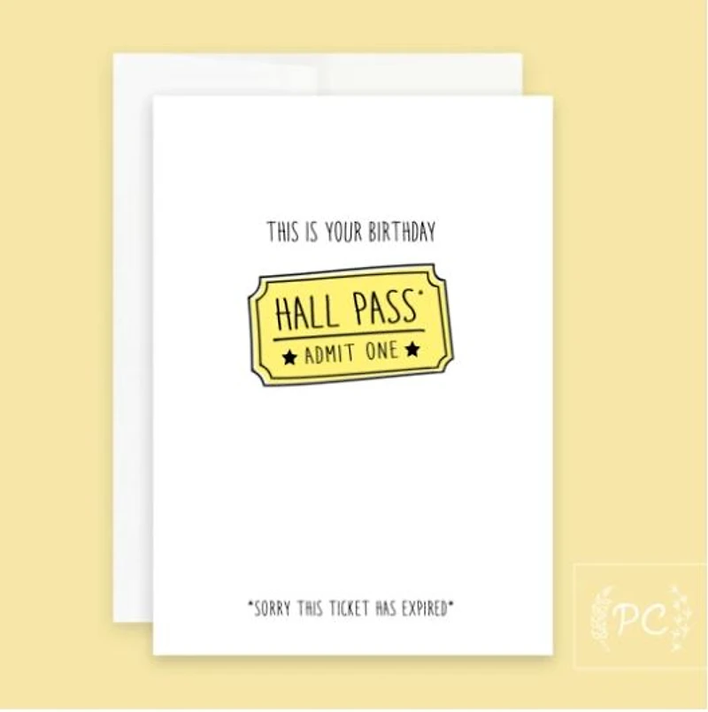 Hall Pass Card - Prairie Chick Prints