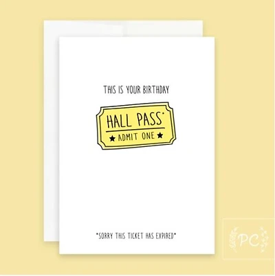 Hall Pass Card - Prairie Chick Prints