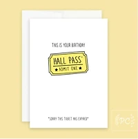 Hall Pass Card - Prairie Chick Prints