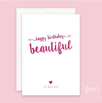 Happy Birthday Beautiful Card - Prairie Chick Prints