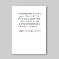Happy Hysterectomy Card - What She Said Creatives